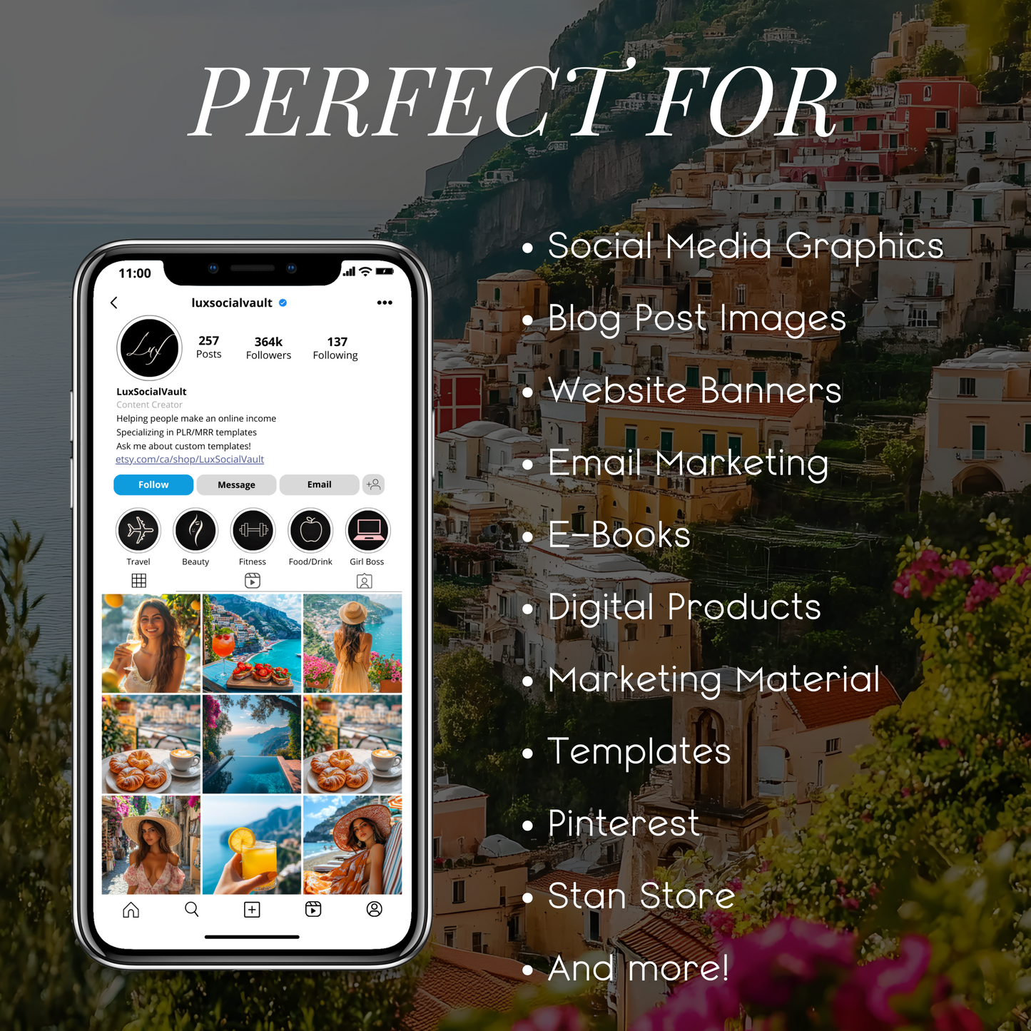 Bella Italia: 70 Breathtaking Amalfi Coast Stock Photos for Travel Creators, Bloggers & Digital Brands