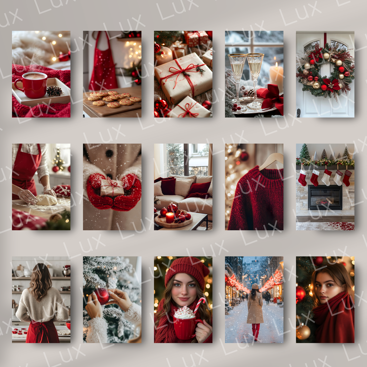 The Scarlet Glow Christmas Collection: 100 Festive Red Stock Photos to Spark Holiday Magic in Your Brand