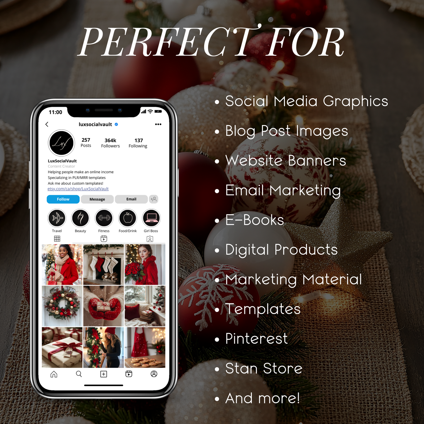 The Scarlet Glow Christmas Collection: 100 Festive Red Stock Photos to Spark Holiday Magic in Your Brand