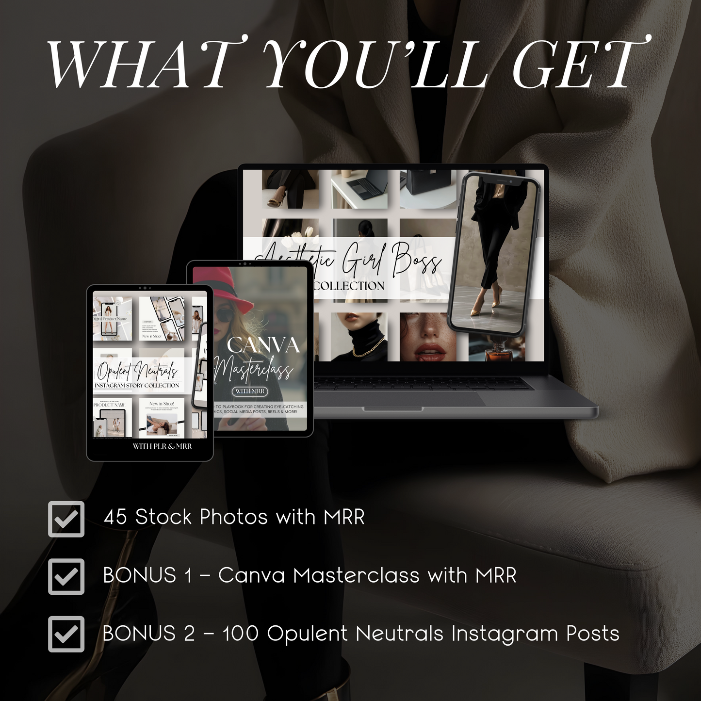 Aesthetic Girl Boss: 45 Stylish Stock Photos for Modern Entrepreneurs, Influencers & Content Creators