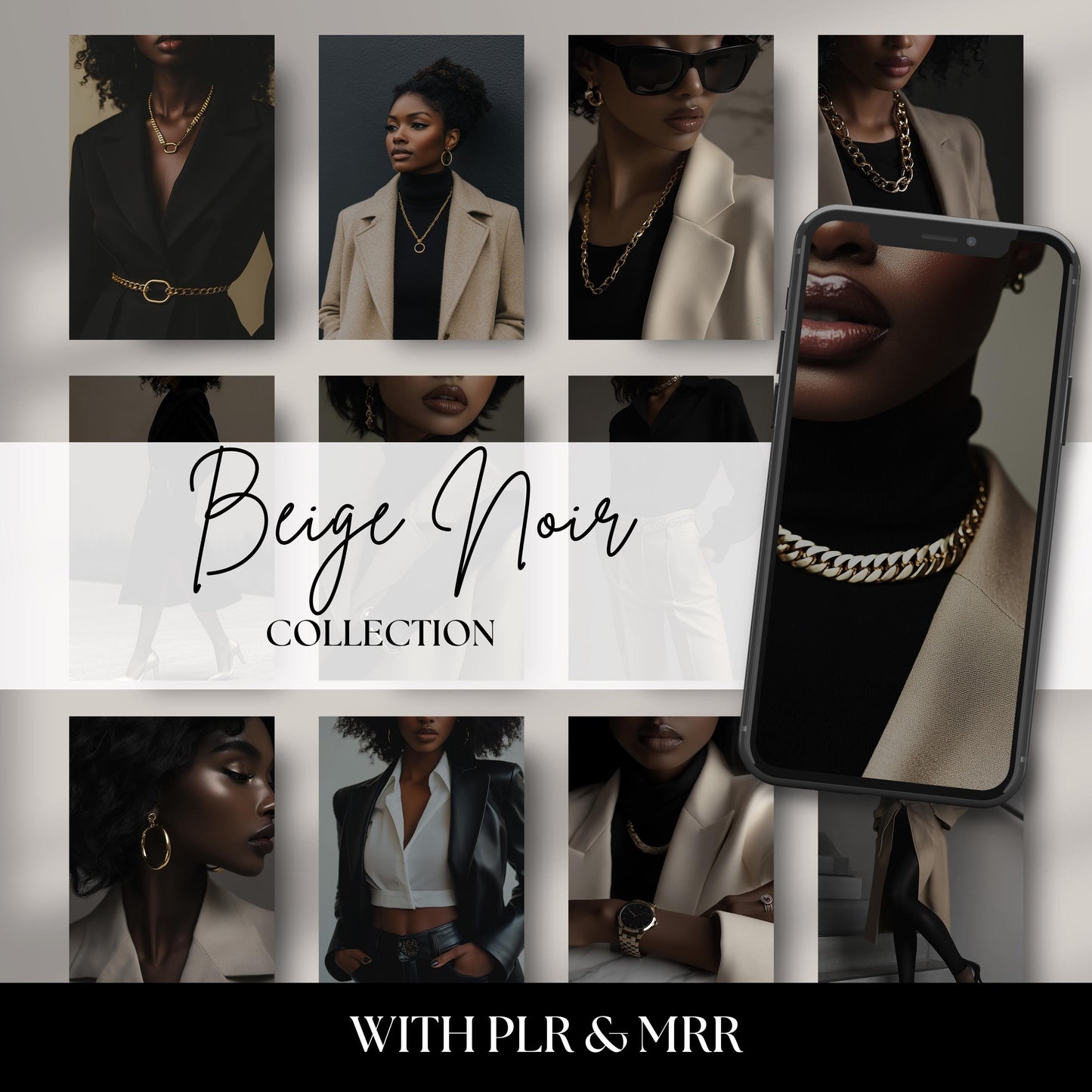 Elevate your brand with the Beige Noir Stock Photo Collection featuring melanin-rich models, neutral beige tones, and minimalist black accents. Perfect for bloggers, content creators, and small business owners seeking chic, modern, and high-quality lifestyle imagery.