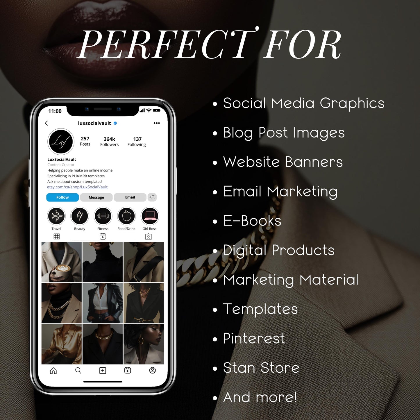 Beige Noir: 45 Minimalist Stock Photos Celebrating Melanin Beauty in Chic Beige & Black Tones for Modern Brands