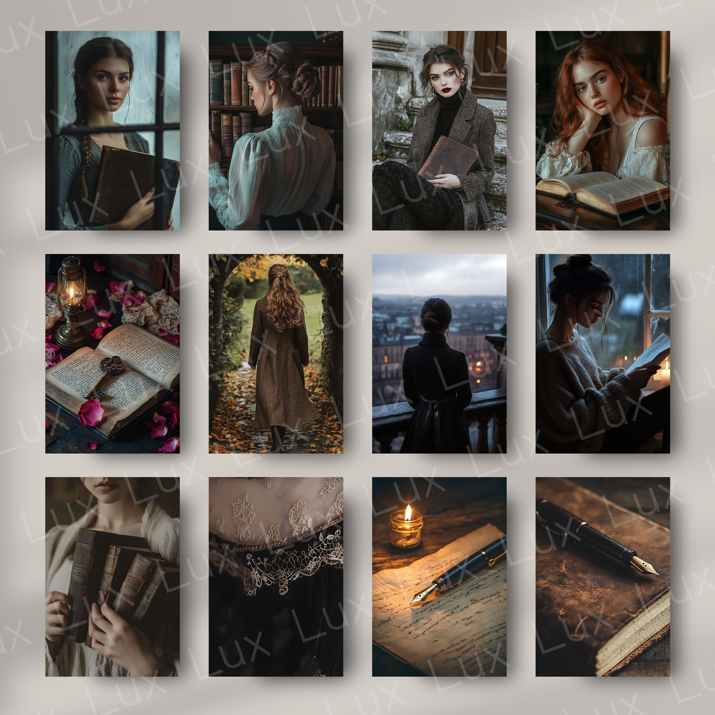 Scholarly Whispers: A 45-Image Dark Academia Stock Photo Collection for Writers, Creators & Aesthetic Brands
