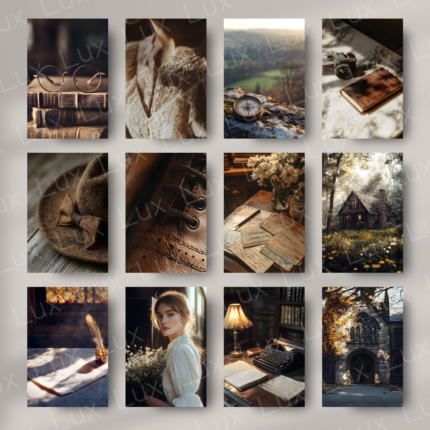 Scholarly Whispers: A 45-Image Dark Academia Stock Photo Collection for Writers, Creators & Aesthetic Brands