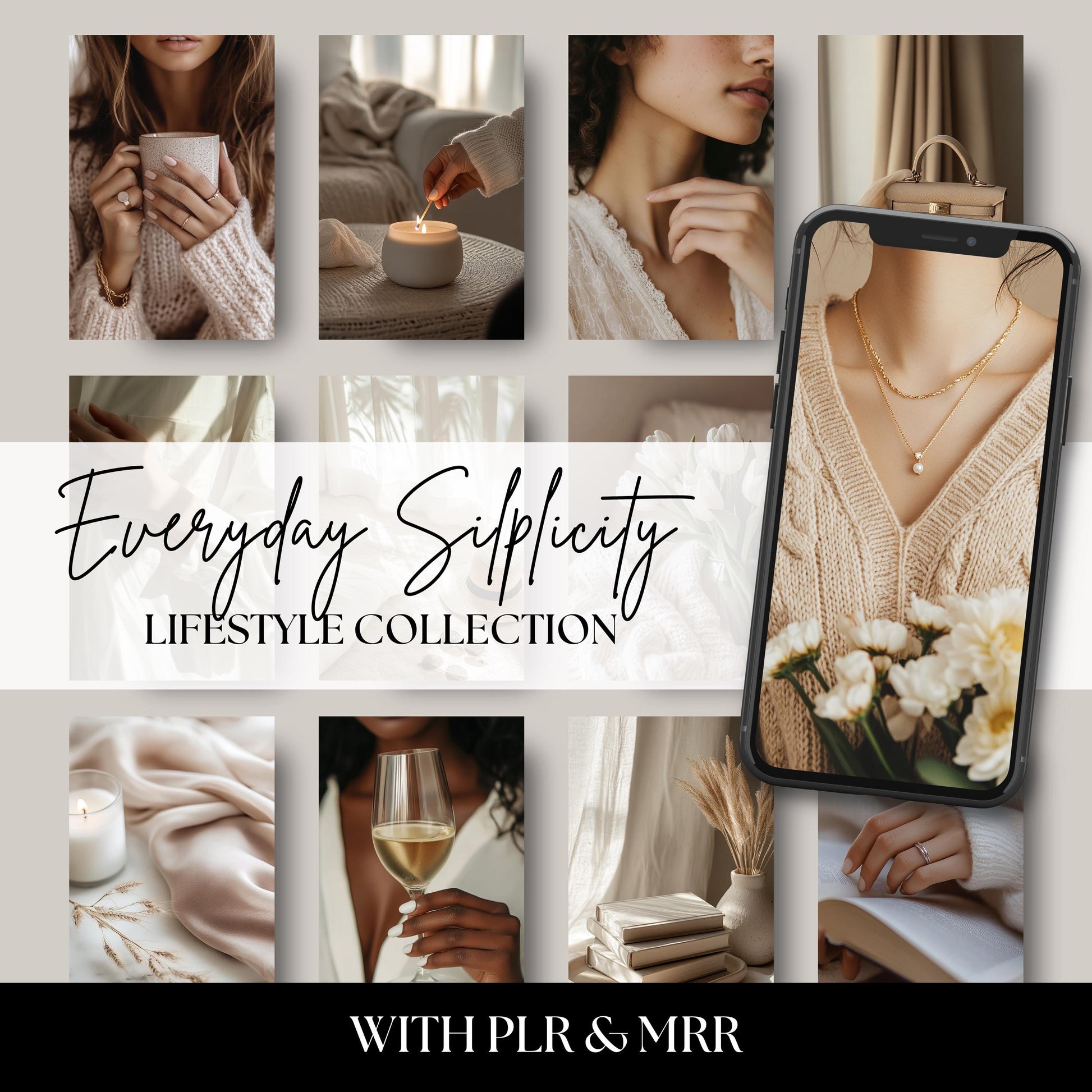 Embrace minimalism with the Everyday Simplicity lifestyle stock photo bundle. Featuring soft neutrals, cozy moments, and modern everyday living, these high-resolution images are perfect for blogs, websites, and social media content with a calm, clean aesthetic.