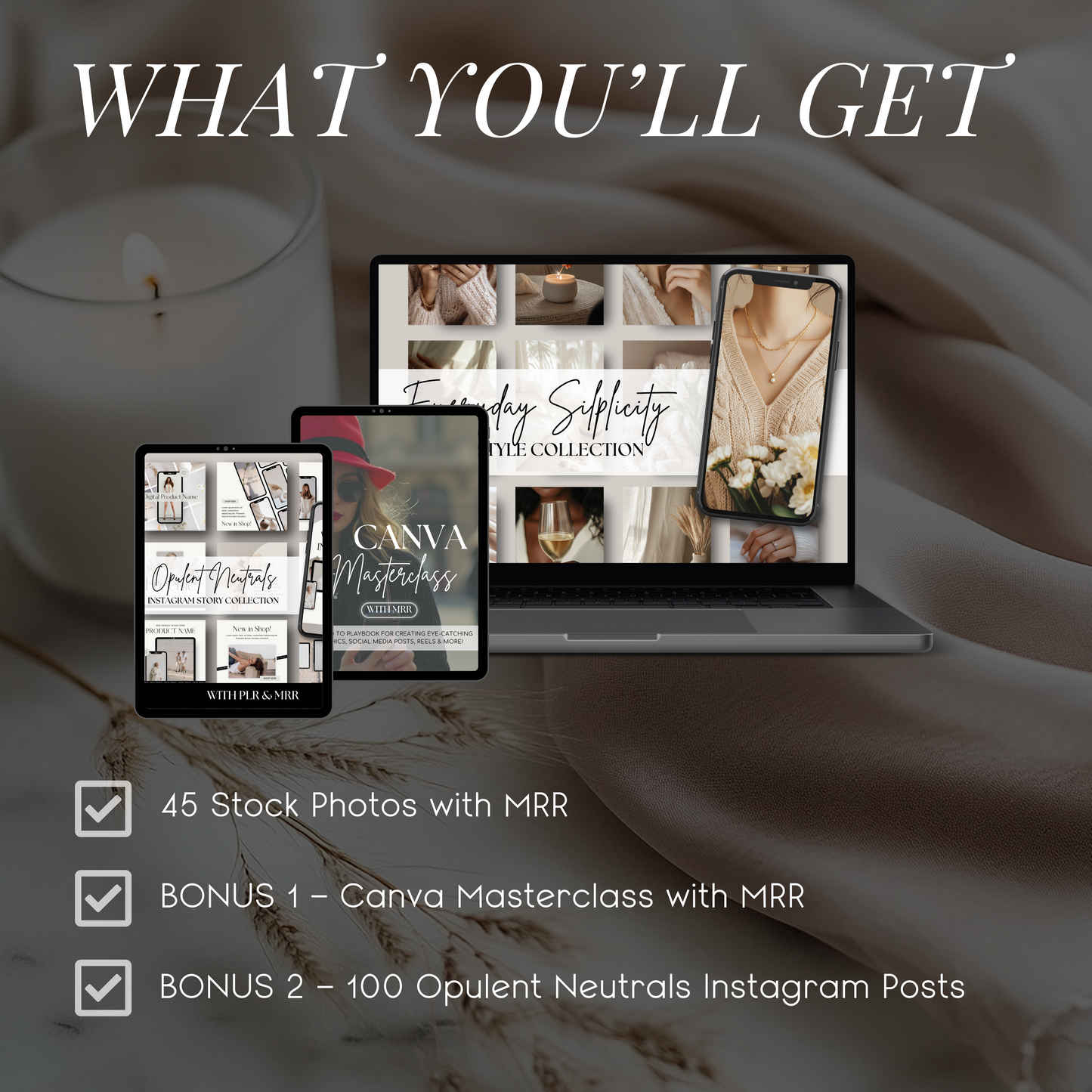 Everyday Simplicity: A Curated Collection of 45 Neutral Stock Photos for Calm, Minimalist Brands