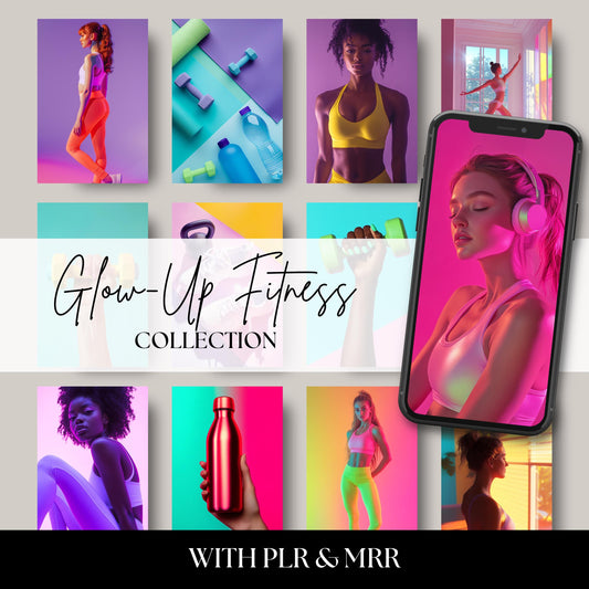 Vibrant feminine fitness stock photos featuring neon colors, strong women, and bold workout poses — perfect for fitness coaches, influencers, and content creators building a colorful wellness brand.