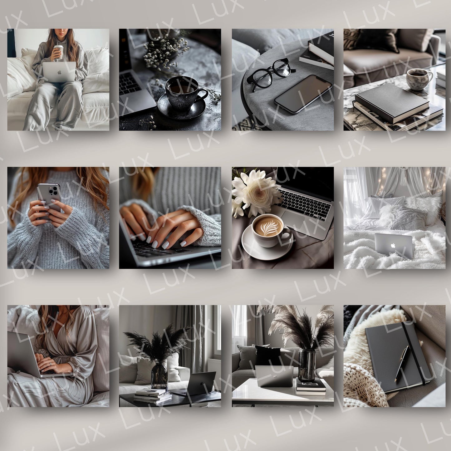 Grey Elegance: 45 Minimalist Stock Photos to Elevate Your Work-from-Home Aesthetic