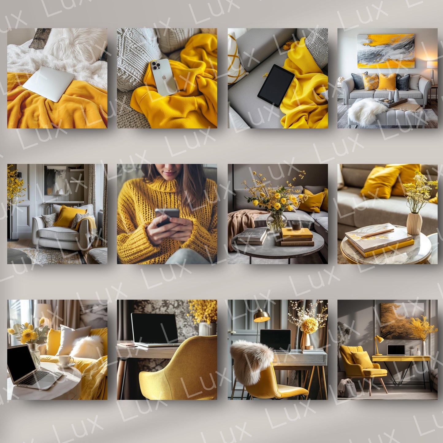Lemon Glow: Stylish Work-from-Home Stock Photos for Creators Who Love Calm Tones with a Pop of Energy