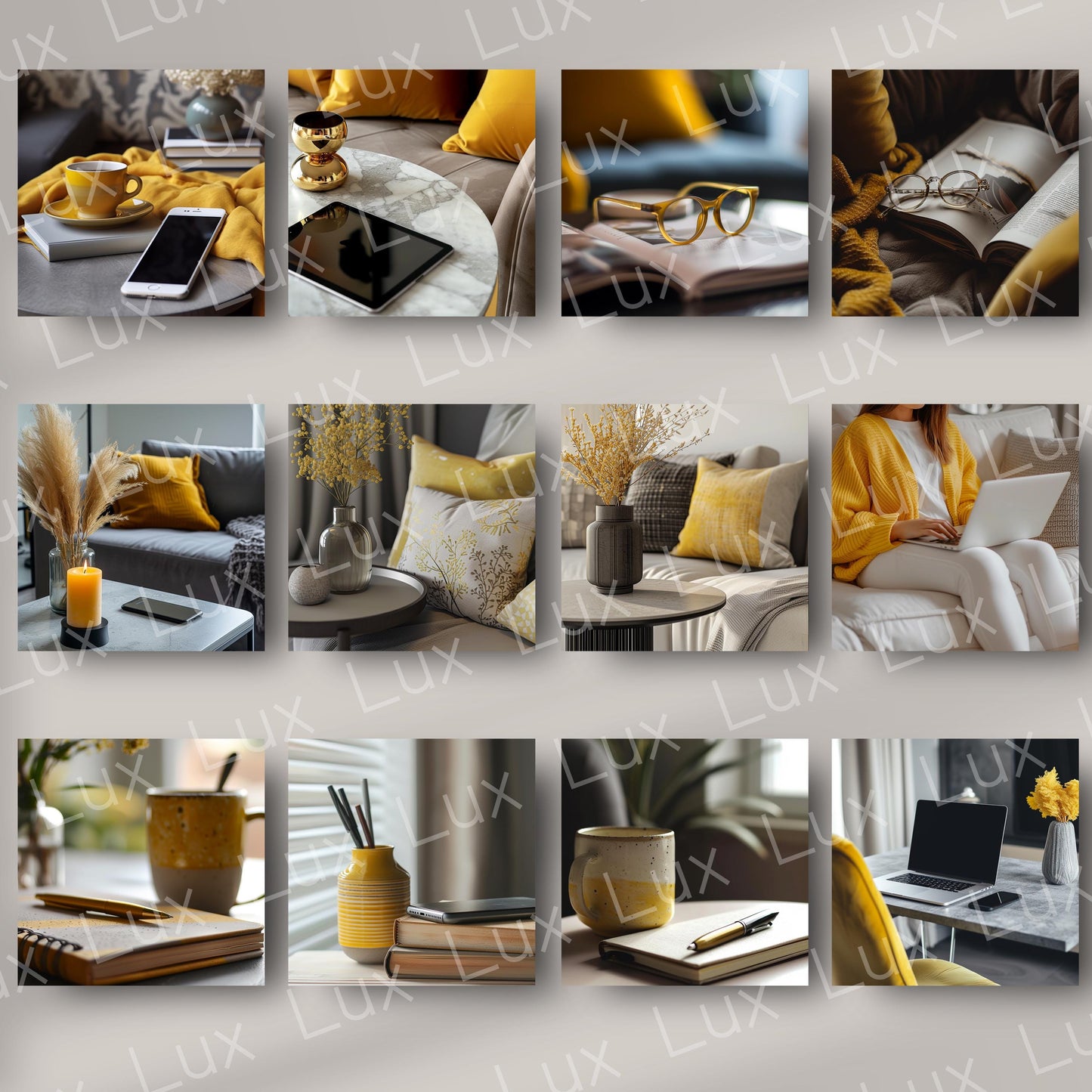 Lemon Glow: Stylish Work-from-Home Stock Photos for Creators Who Love Calm Tones with a Pop of Energy