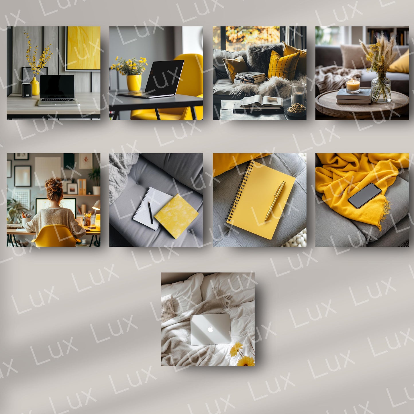 Lemon Glow: Stylish Work-from-Home Stock Photos for Creators Who Love Calm Tones with a Pop of Energy