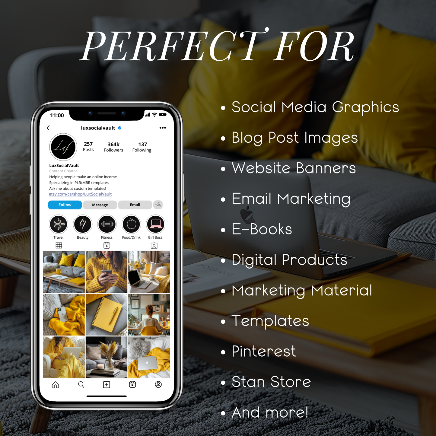 Lemon Glow: Stylish Work-from-Home Stock Photos for Creators Who Love Calm Tones with a Pop of Energy