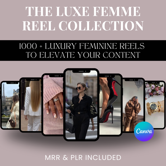 Transform your social media presence with The Luxe Femme Reel Collection – 1000+ pre-designed, high-quality reels perfect for elegant, sophisticated, and feminine brands. Ideal for content creators, influencers, coaches, and small business owners, these reels elevate your brand and save you time while keeping your feed chic and on-trend.