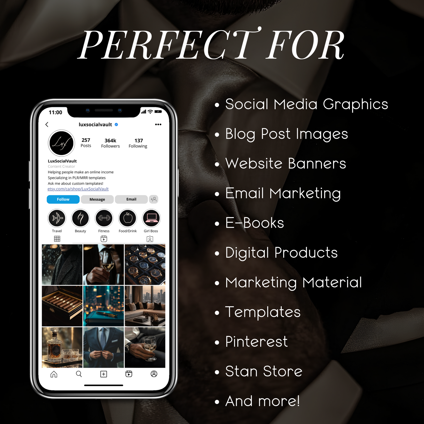 Masculine Prestige: A High-Resolution Photo Collection for Blogs, Brands & Social Media with a Bold Masculine Edge