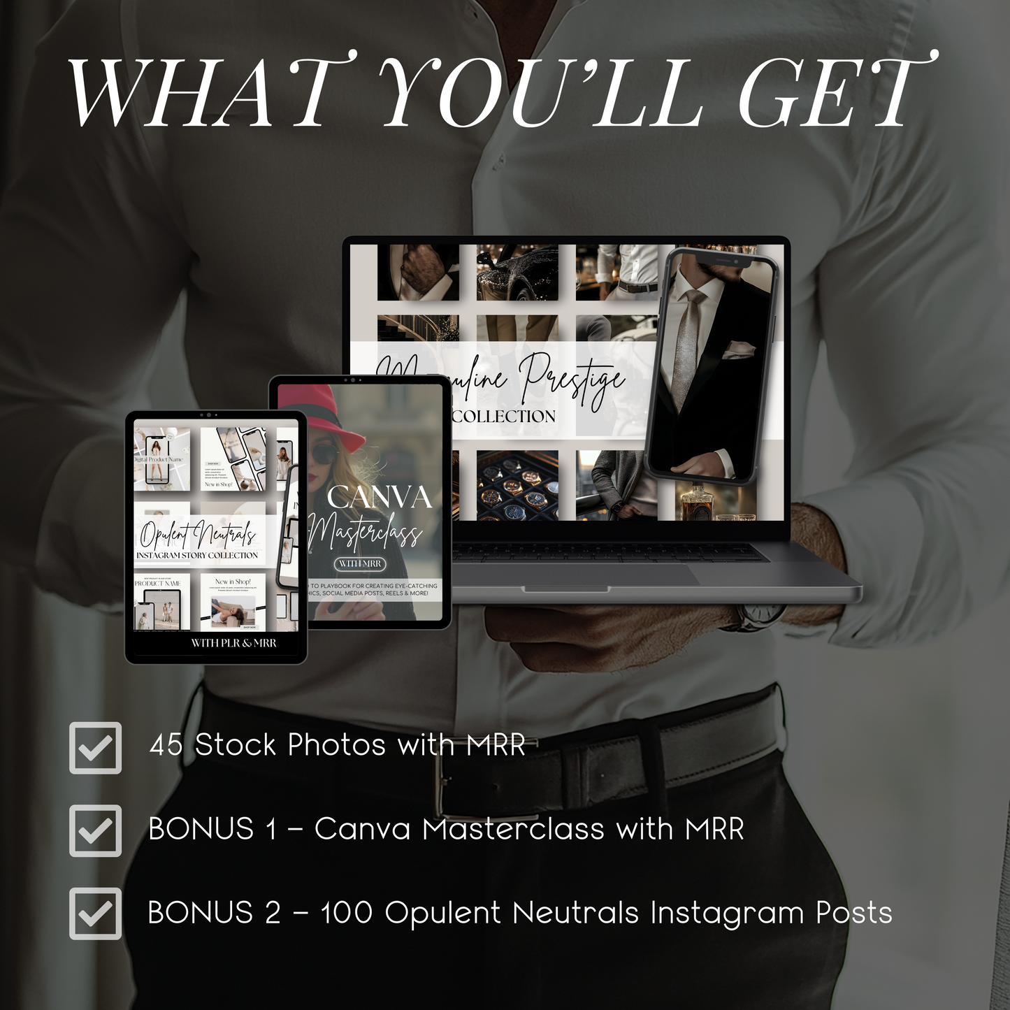 Masculine Prestige: A High-Resolution Photo Collection for Blogs, Brands & Social Media with a Bold Masculine Edge
