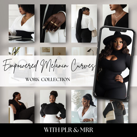Empowered Melanin Curves: Plus‑size melanin-rich business women stock photos showcasing curvy professionals leading meetings, brainstorming, networking, and celebrating confidence—high‑resolution diversity images for websites, social media, blogs, and marketing.