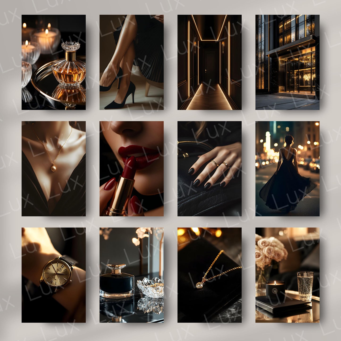 Obsidian Prestige: 45 High-End Lifestyle Stock Photo Collection for Modern, Moody, Luxury Brands