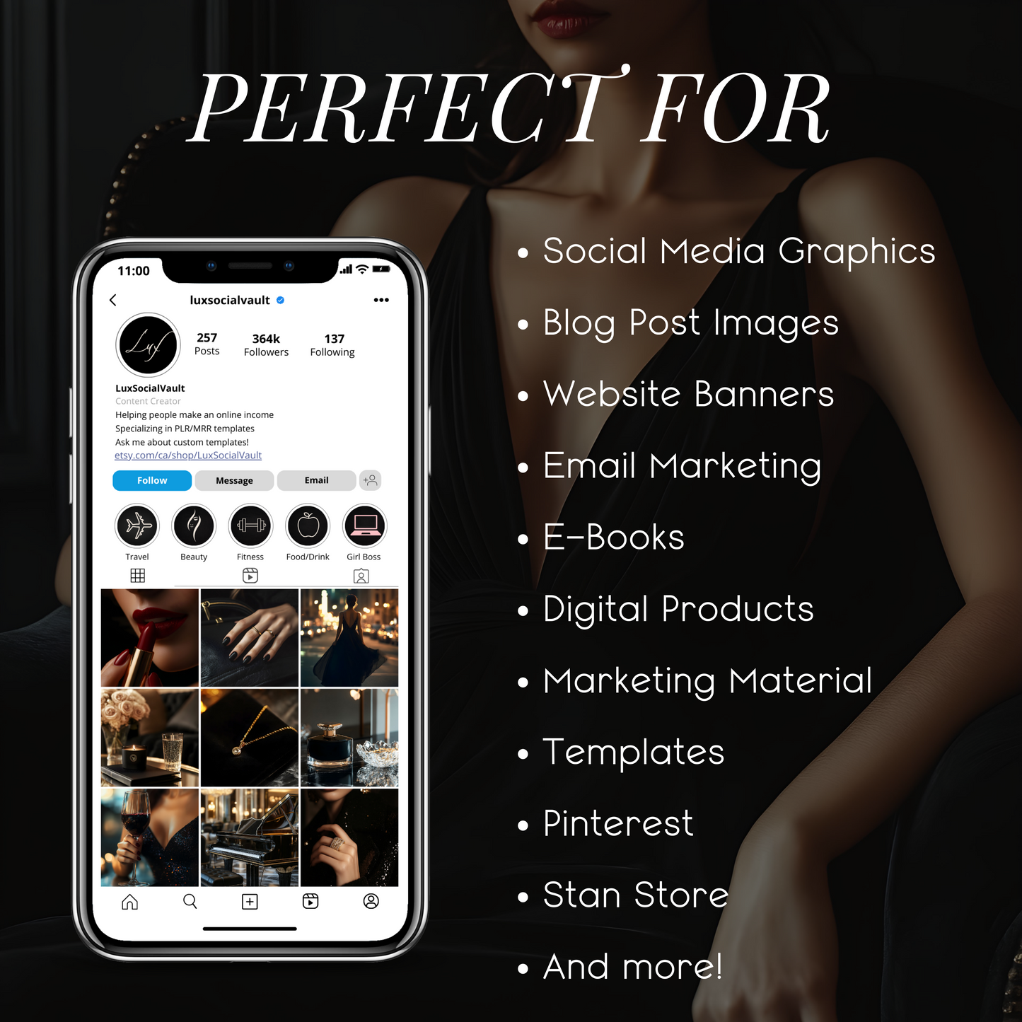 Obsidian Prestige: 45 High-End Lifestyle Stock Photo Collection for Modern, Moody, Luxury Brands