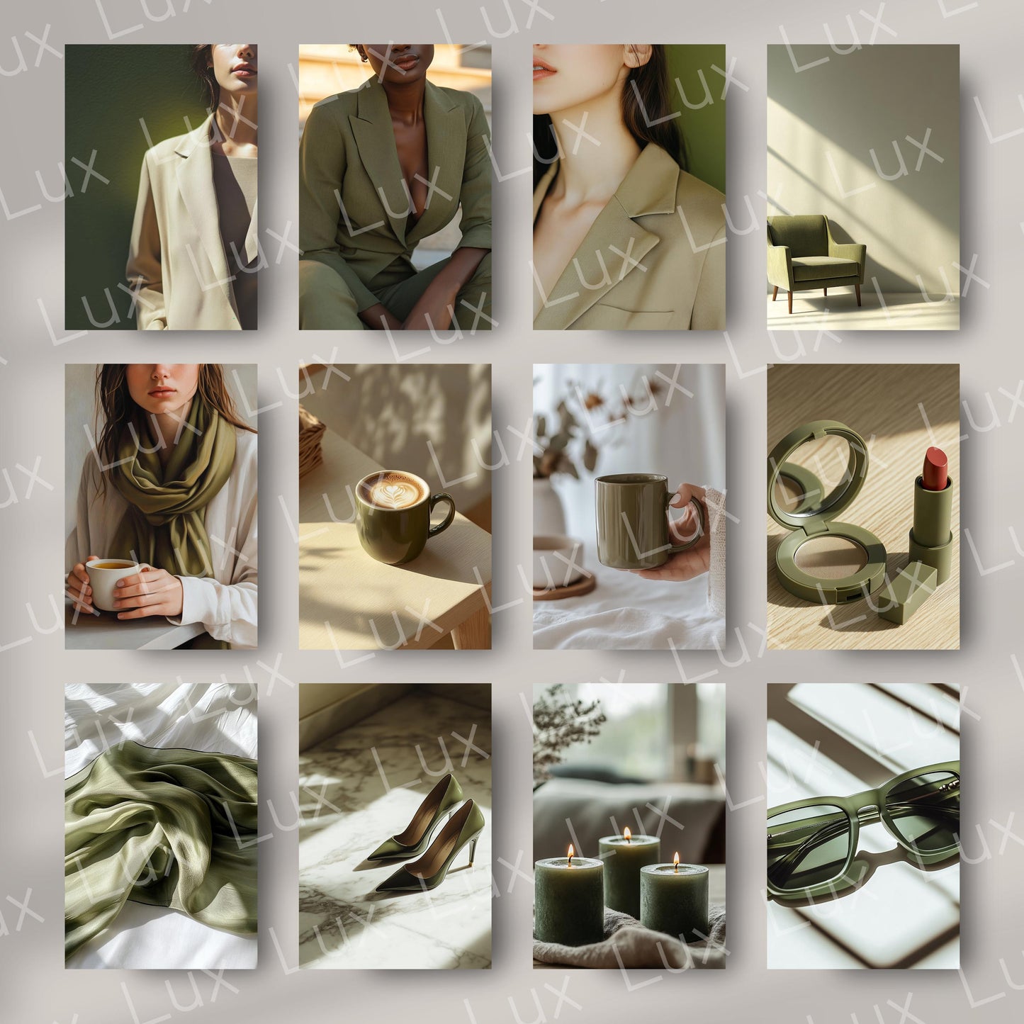 Olive Edit Stock Photo Bundle – 45 Serene & Sophisticated Lifestyle Images for Elevated Content Creation