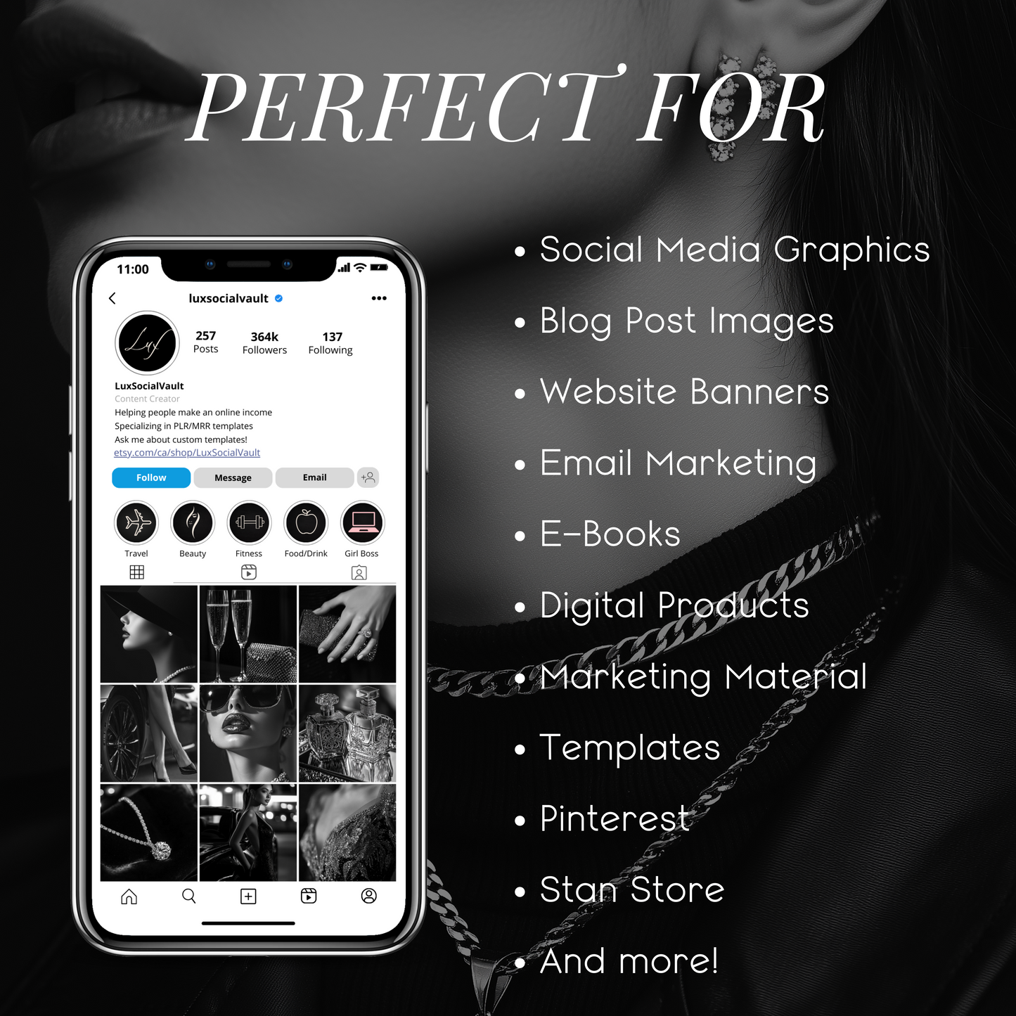 Onyx Decadence: 45 Luxury Stock Photos for Bold, Minimalist Brands Who Love Timeless Black & White