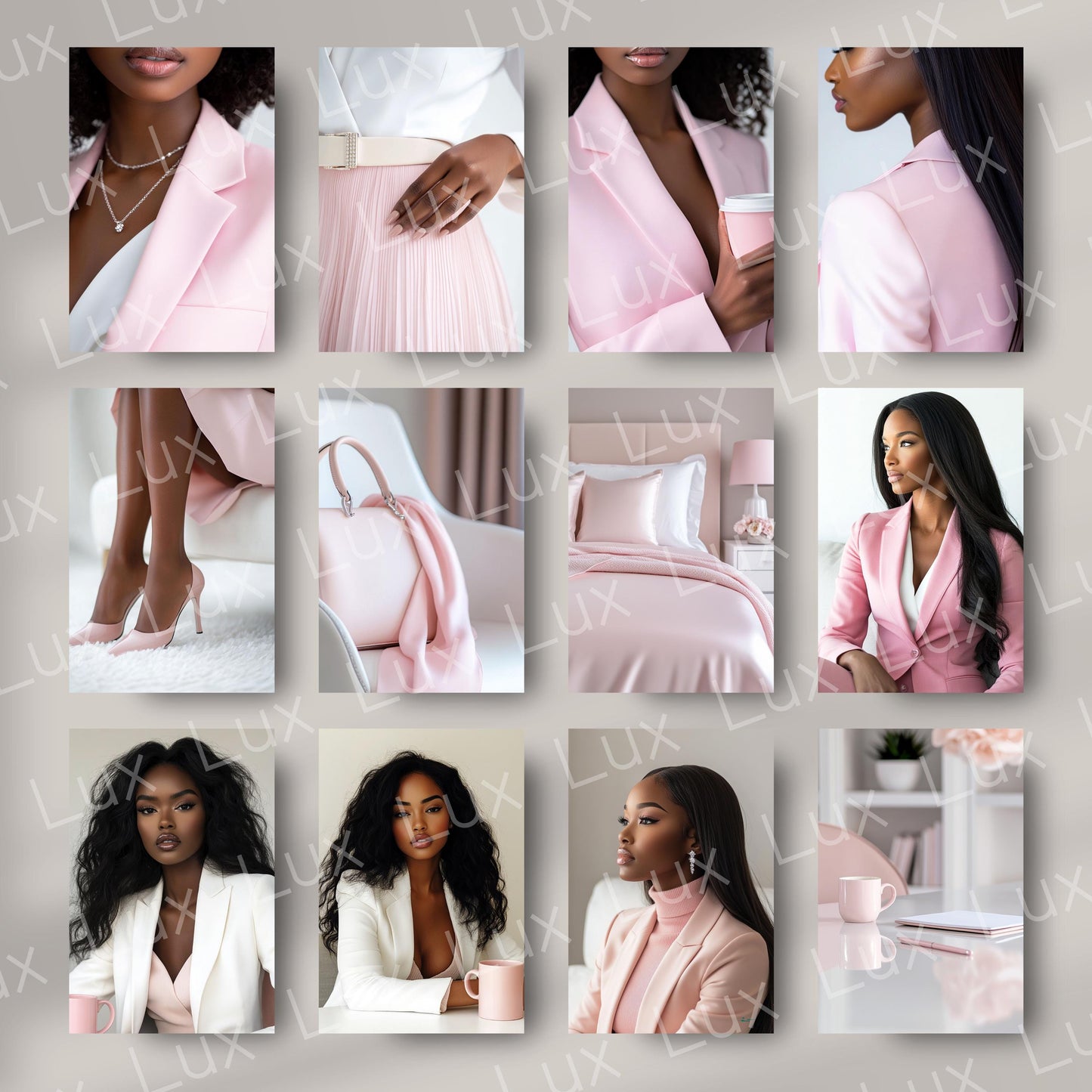Pink Ambition: 45 Feminine Work-from-Home Images Showcasing Melanin Beauty, Boss Energy & Elevated Aesthetics