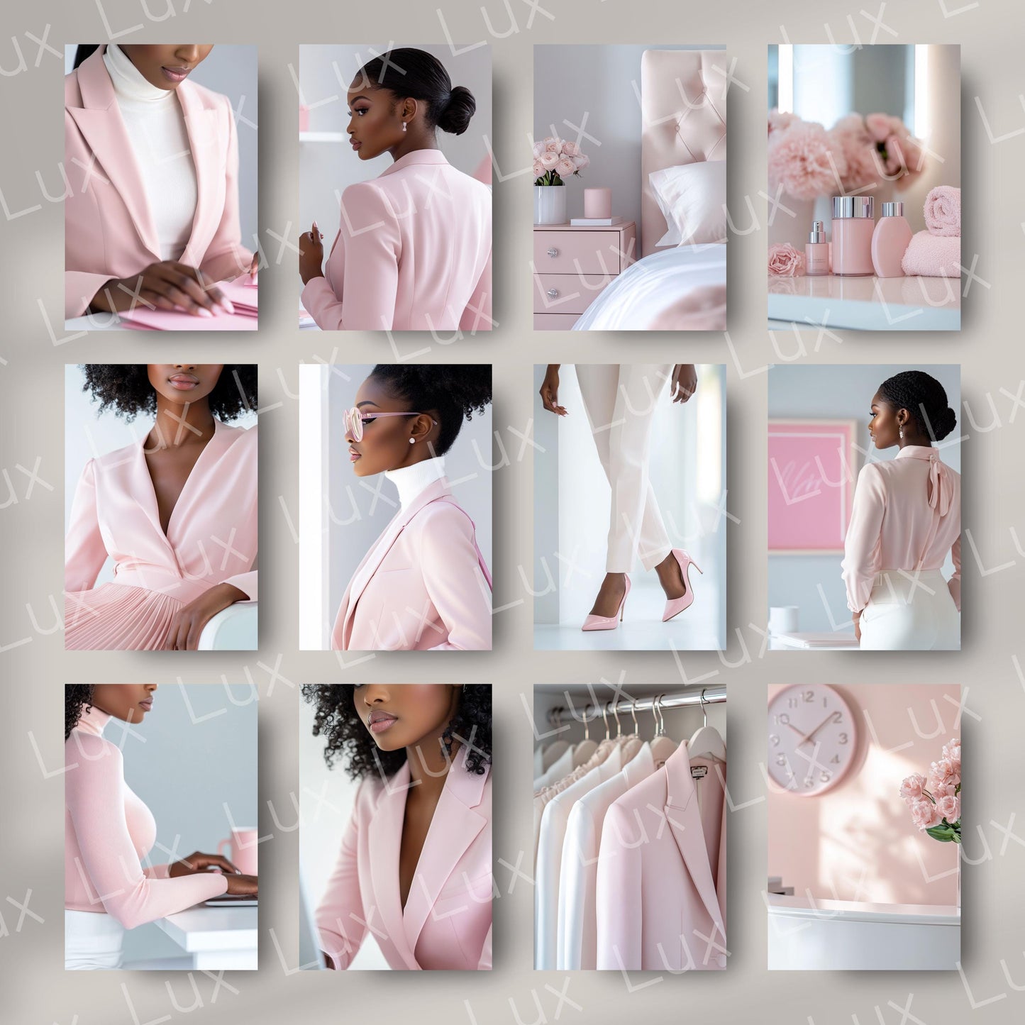 Pink Ambition: 45 Feminine Work-from-Home Images Showcasing Melanin Beauty, Boss Energy & Elevated Aesthetics