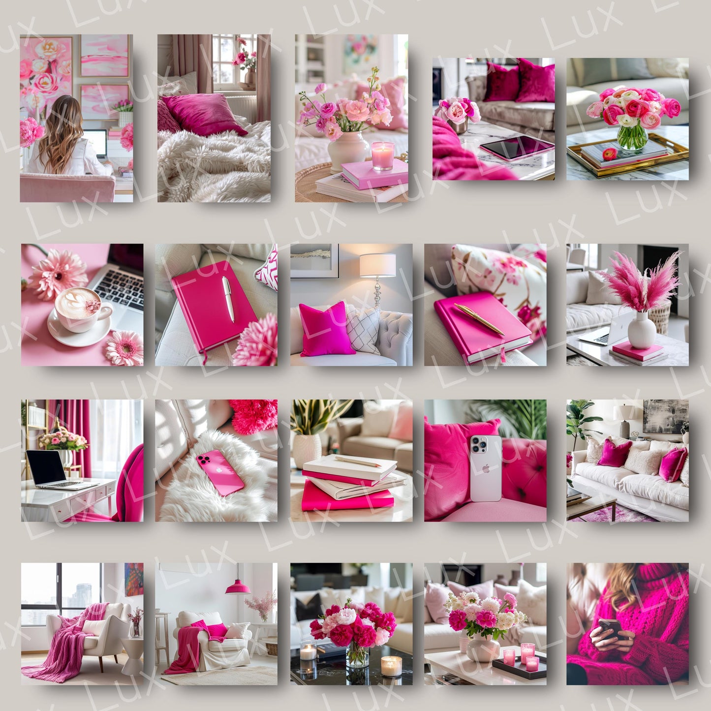 Pink Paradise: 70 Hot Pink Stock Photo Collection for Boss Women, Bold Brands & Chic Content Creation