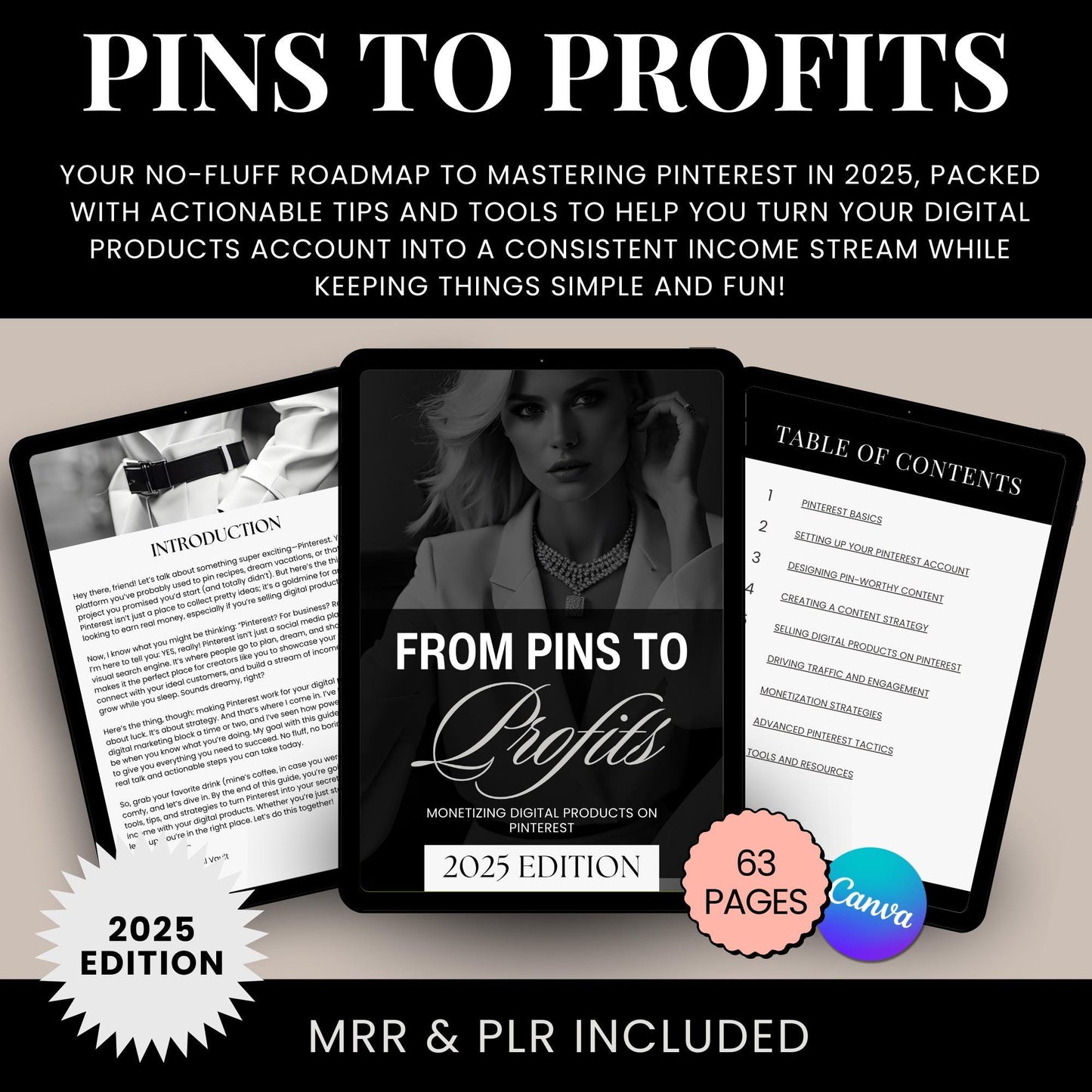 Unlock the secrets to turning Pinterest into a powerful income generator with the 'Pins to Profits' guide. Learn how to drive traffic, boost your digital product sales, and scale your business in 2025 with expert Pinterest marketing strategies!