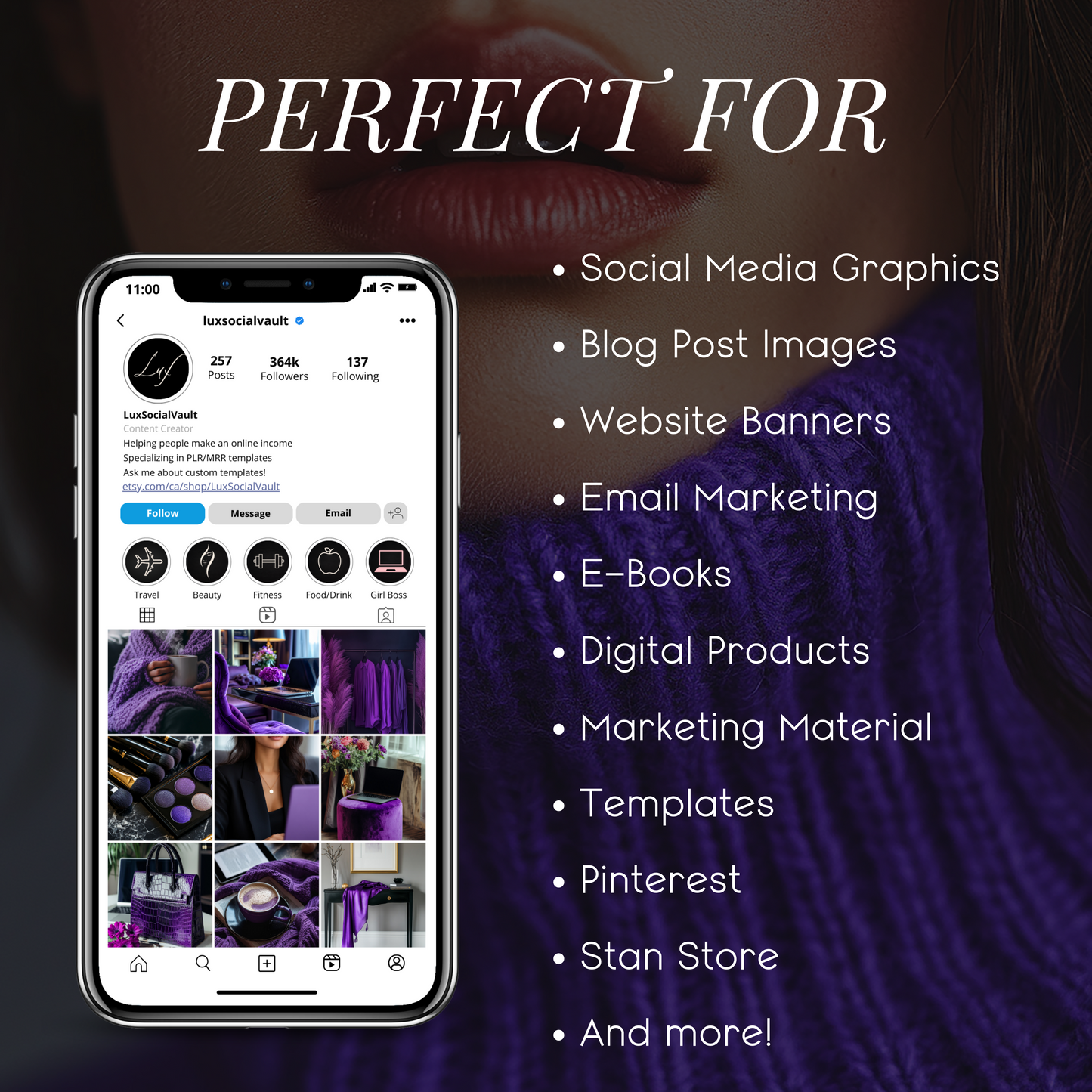Purple Prestige: 45 Feminine WFH Stock Photos in Rich Purple & Gold for Sophisticated Creators