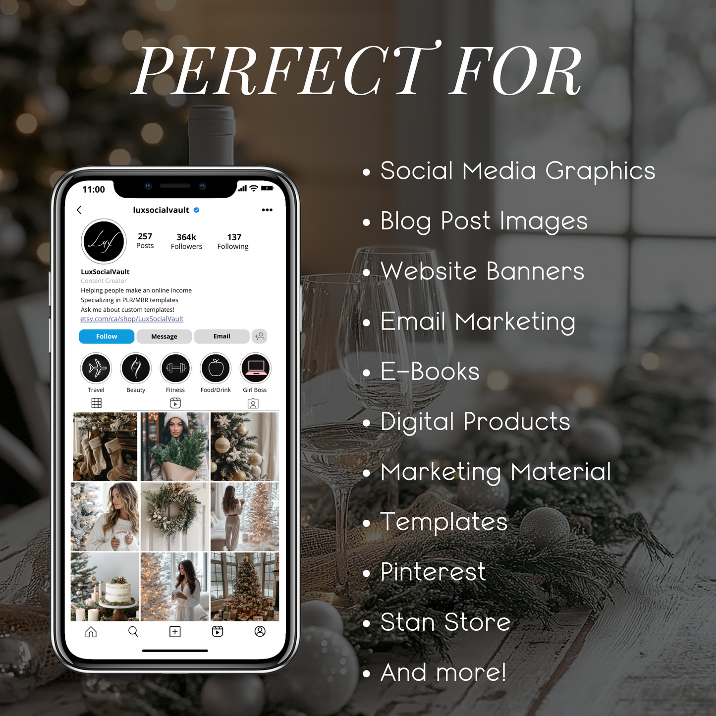 Rustic Charm Christmas Collection – 100 High-Quality Stock Photos for Warm, Nostalgic Holiday Marketing