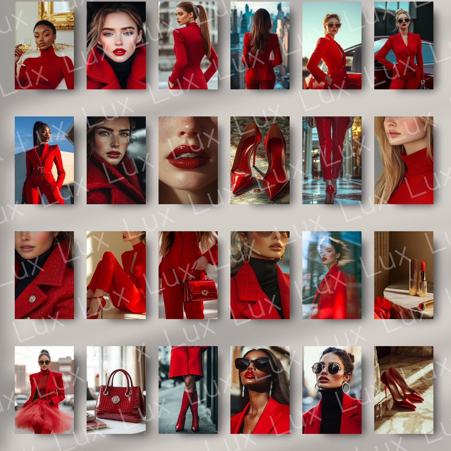 The Scarlet CEO: Editorial Stock Photos for Women Who Own the Room – 45 Red Suit Images for Luxe Branding