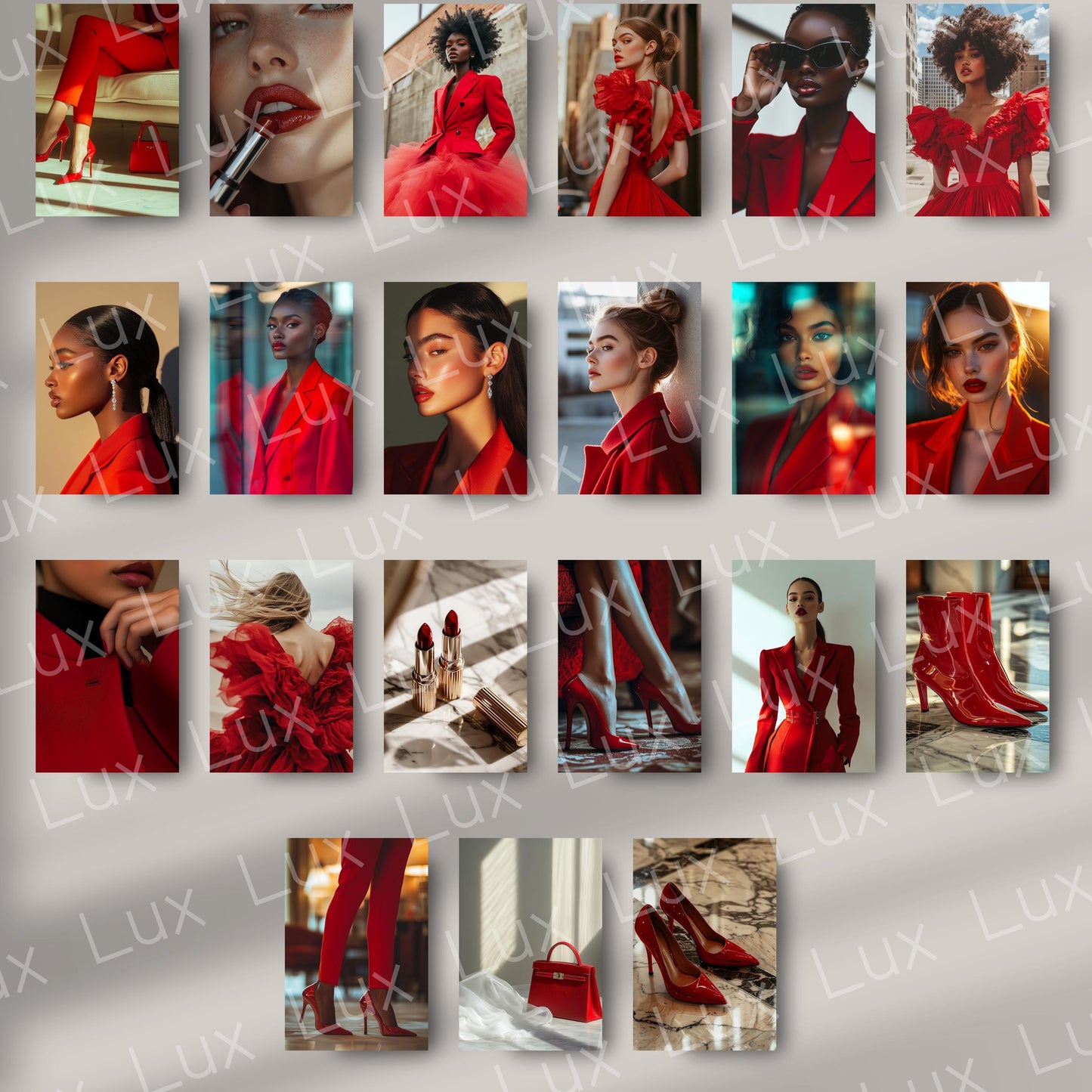 The Scarlet CEO: Editorial Stock Photos for Women Who Own the Room – 45 Red Suit Images for Luxe Branding