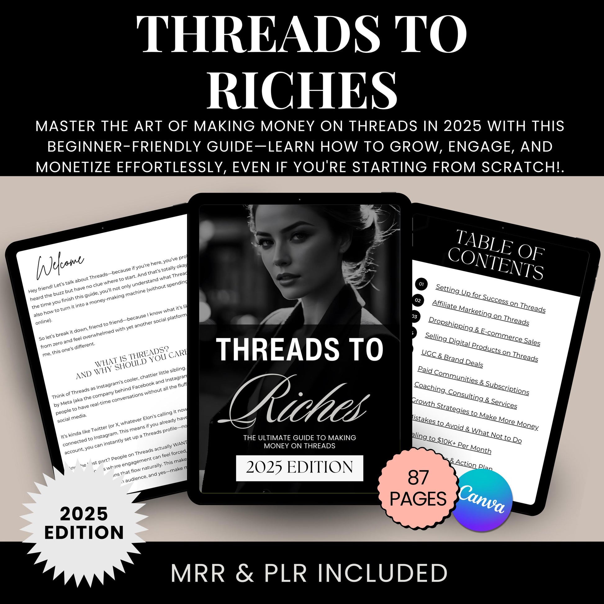 Unlock the secrets to turning Threads into a profitable platform with "Threads to Riches." This step-by-step guide is perfect for beginners and online entrepreneurs looking to generate real income from Meta’s fast-growing social media. 