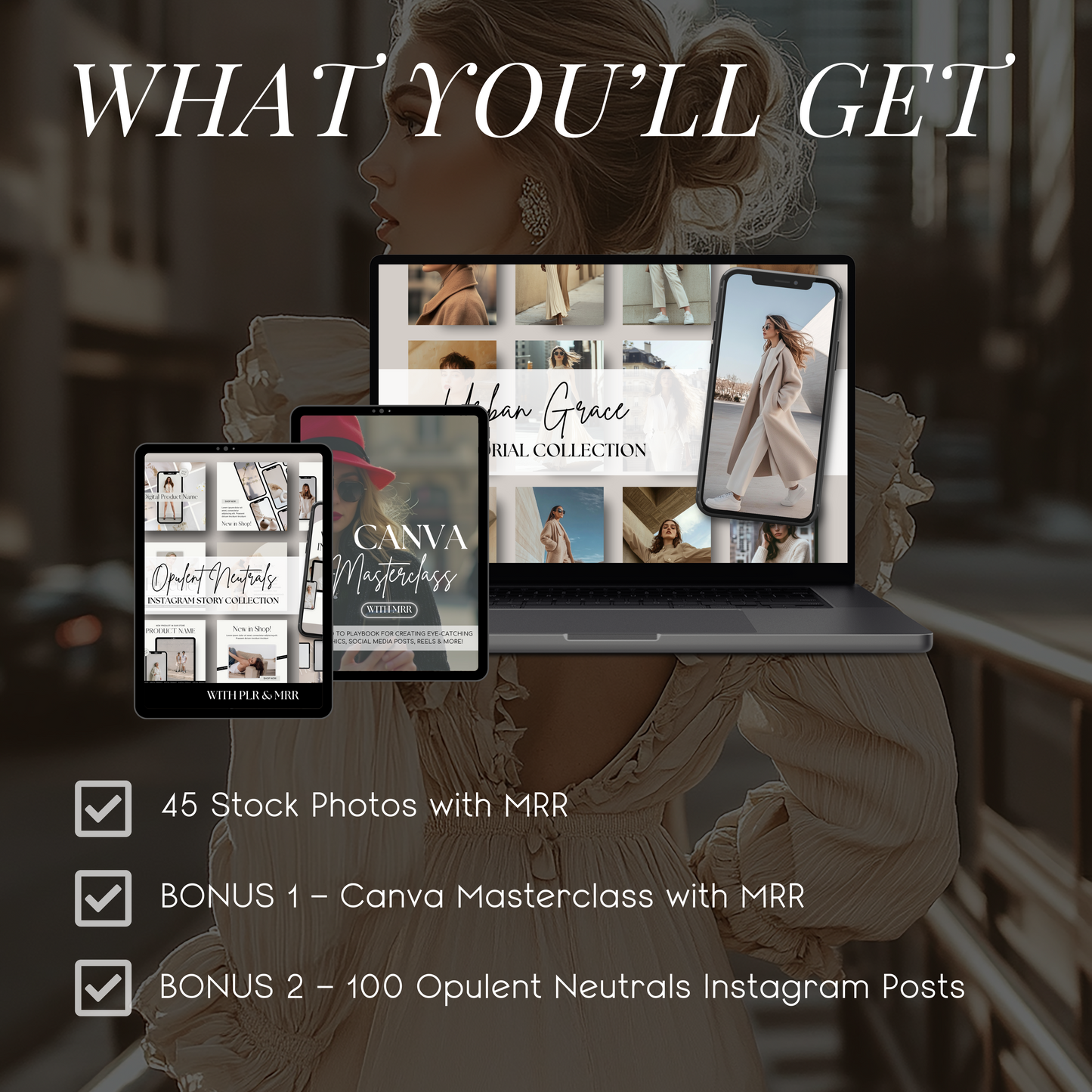 Urban Grace: 45 Neutral Lifestyle & Editorial Stock Photos to Elevate Your Brand Aesthetic